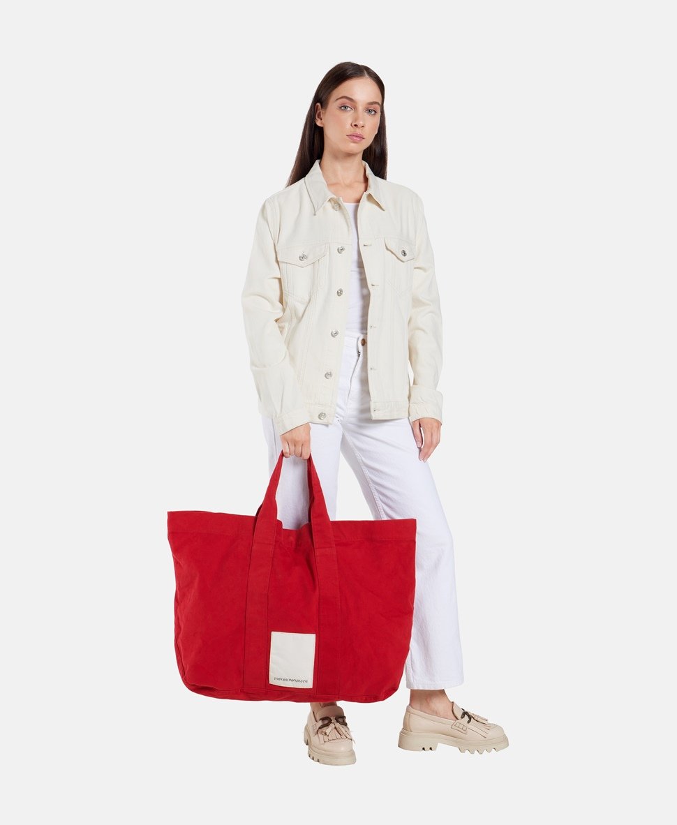 Emporio Armani kabelka tote Červená 5