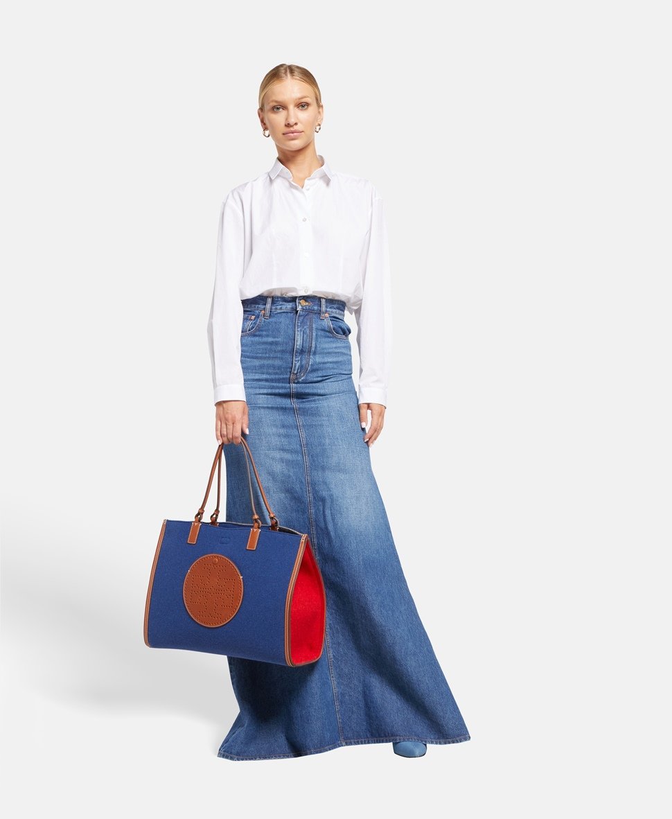 Tory Burch kabelka tote Tmavě modrá 5