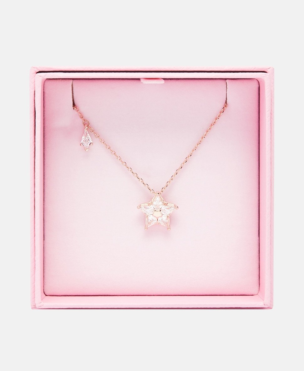 Swarovski řetízek s přívěskem Růžově zlatá 3
