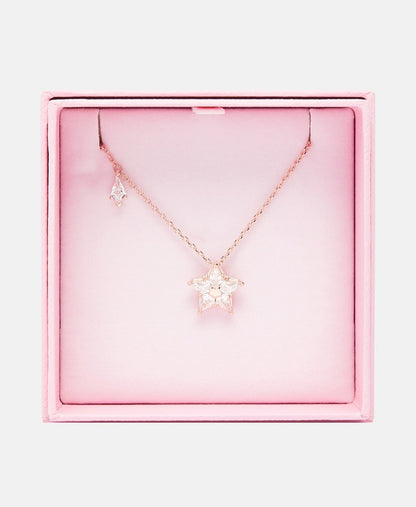 Swarovski řetízek s přívěskem Růžově zlatá 3