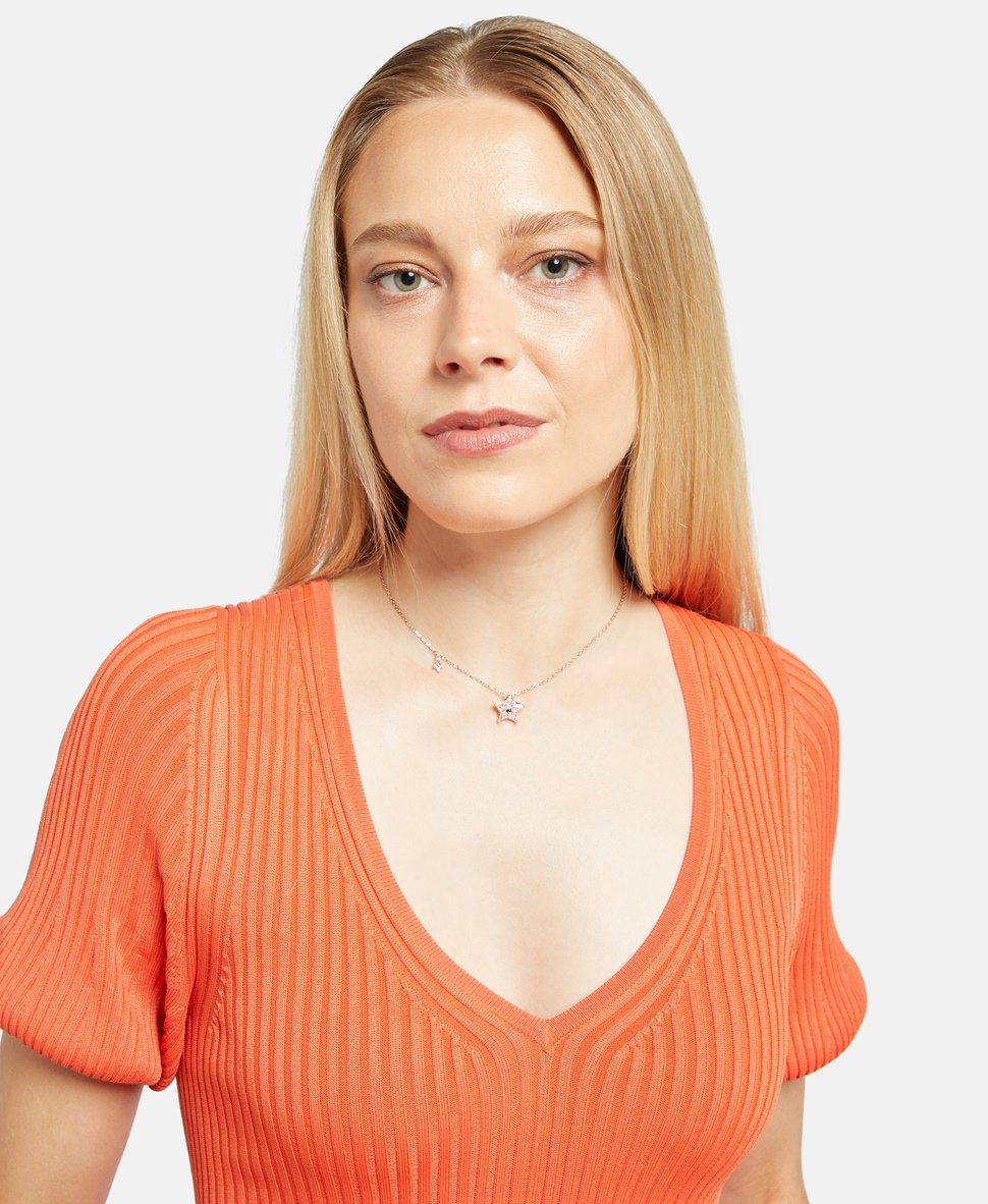 Swarovski řetízek s přívěskem Růžově zlatá 4