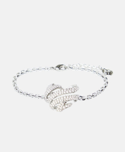 Swarovski řetízkový náramek s přívěskem Stříbrná 1