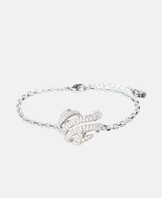 Swarovski řetízkový náramek s přívěskem Stříbrná 1