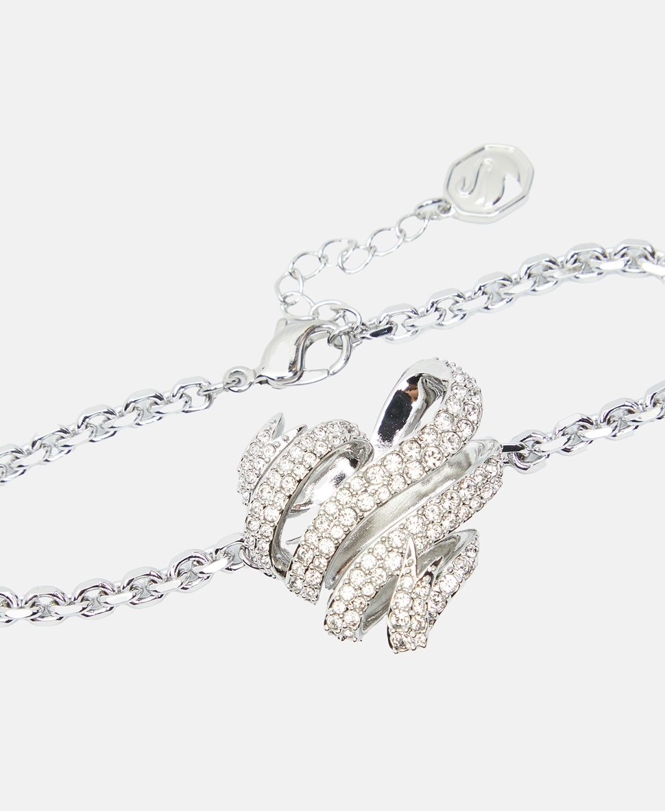 Swarovski řetízkový náramek s přívěskem Stříbrná 2