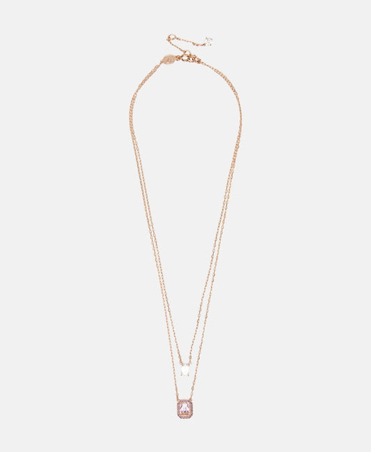 Swarovski řetízek s přívěskem Růžově zlatá 1