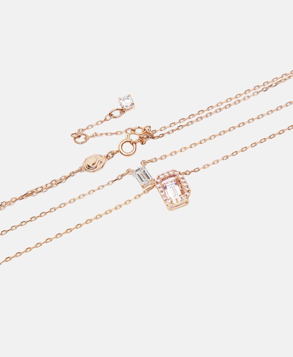 Swarovski řetízek s přívěskem Růžově zlatá 2