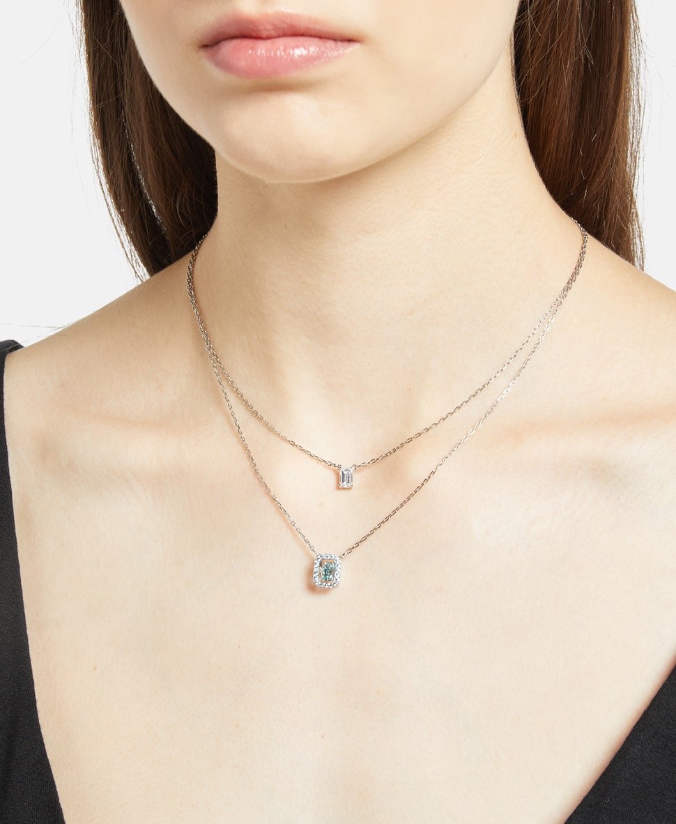 Swarovski řetízek s přívěskem Stříbrná 3