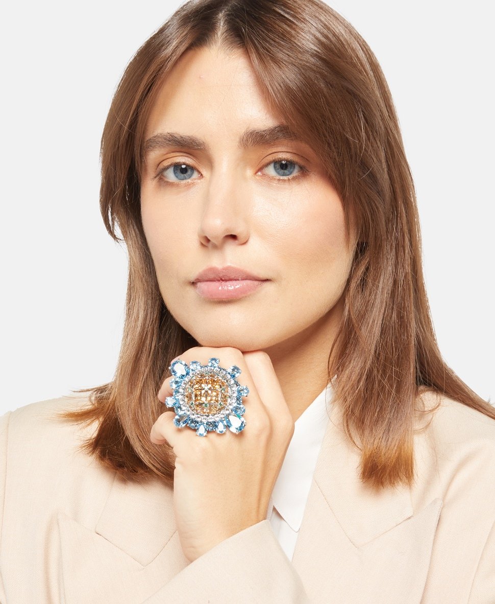 Swarovski prsten Modrá 4