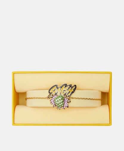 Swarovski řetízkový náramek s přívěskem Zlatá 3