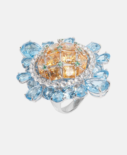 Swarovski prsten Modrá 2