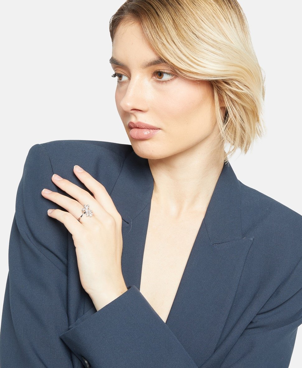 Swarovski prsten Stříbrná 4