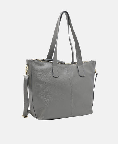 Santini Firenze kožená kabelka shopper Šedá 1