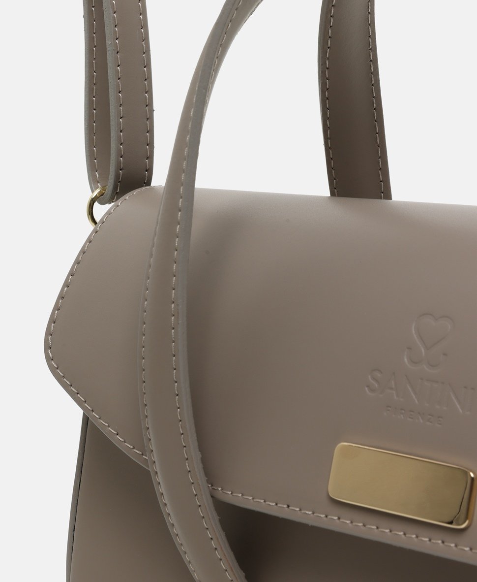 Santini Firenze kožená kabelka Taupe 2