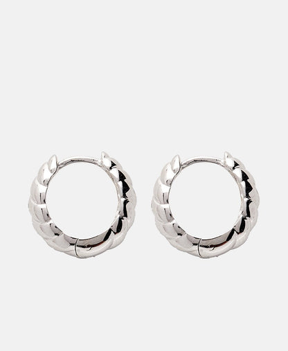 Lawrence Grey Jewelry Obručové náušnice Stříbrná 2