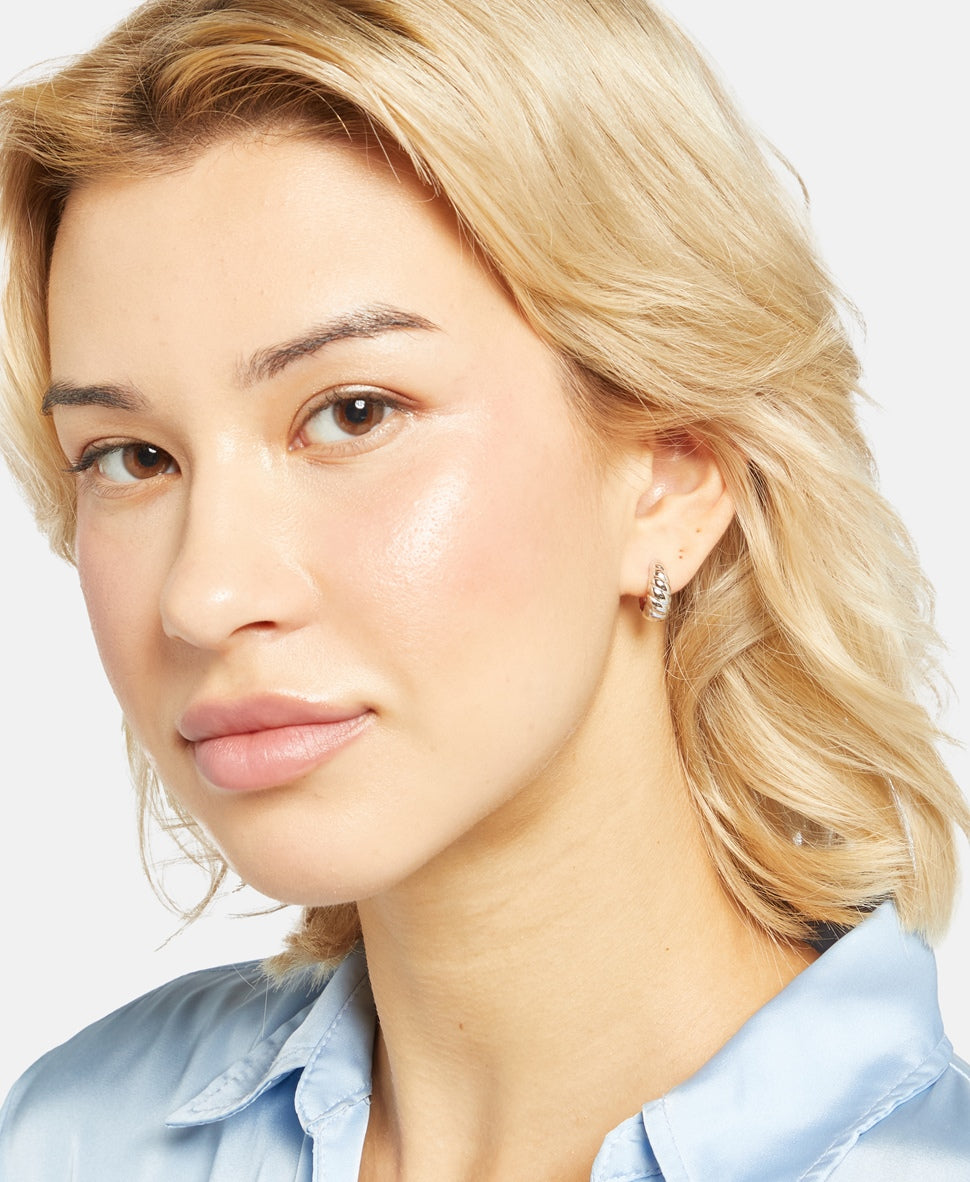 Lawrence Grey Jewelry Obručové náušnice Stříbrná 3