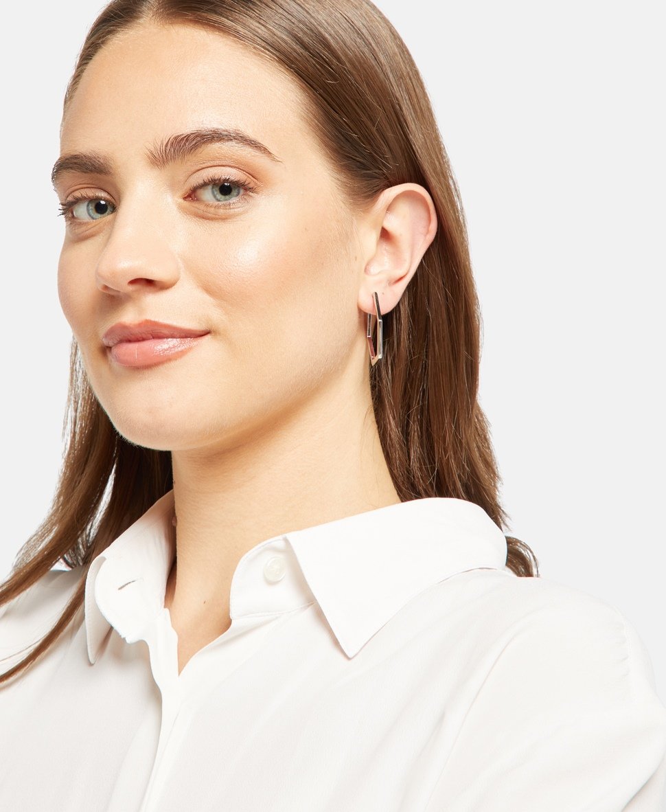 Lawrence Grey Jewelry Obručové náušnice Stříbrná 3