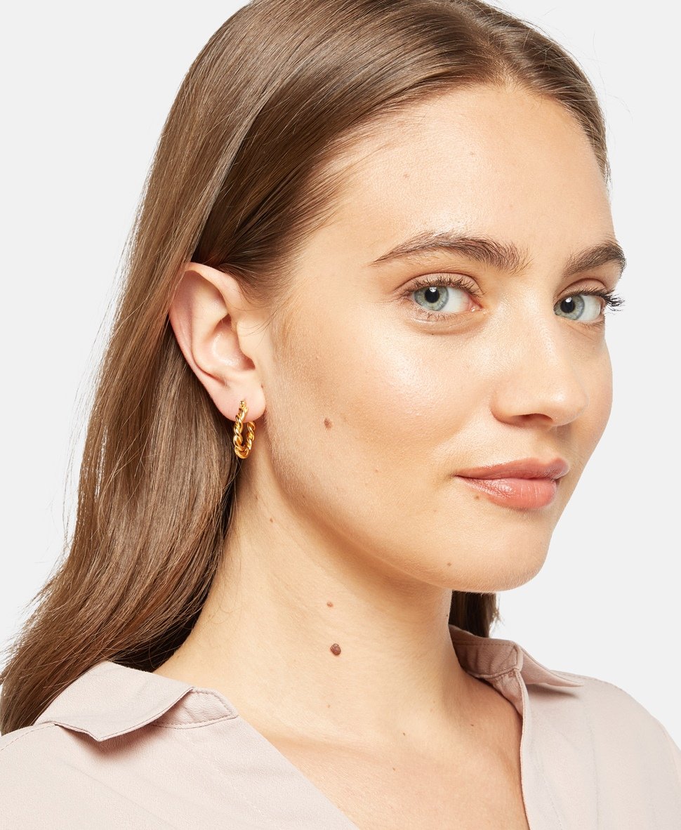 Lawrence Grey Jewelry Obručové náušnice Zlatá 3