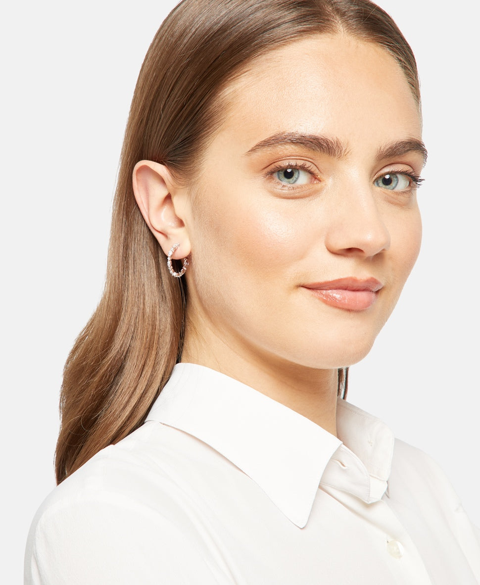 Lawrence Grey Jewelry Obručové náušnice Stříbrná 3