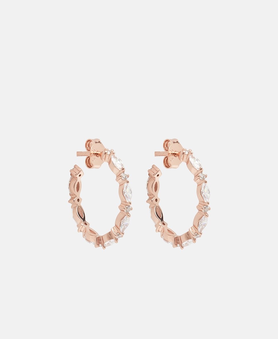 Lawrence Grey Jewelry Obručové náušnice Růžově zlatá 1