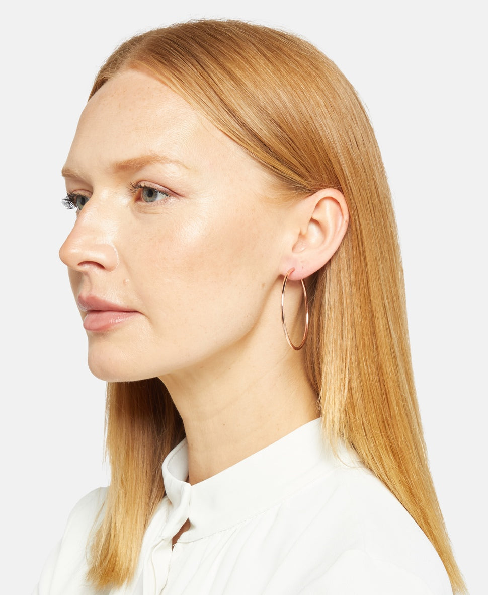 Lawrence Grey Jewelry Obručové náušnice Růžově zlatá 3