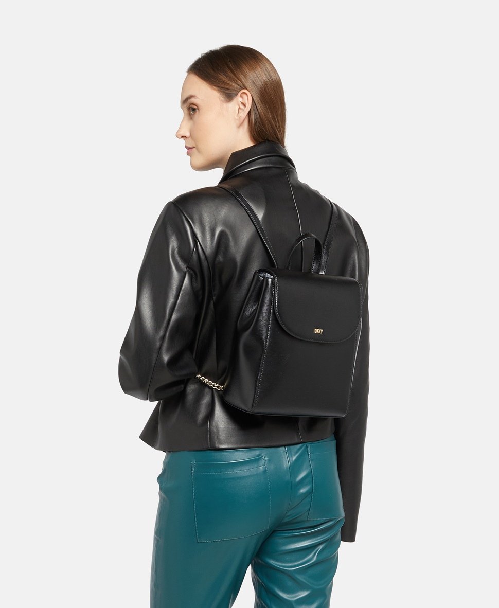 DKNY kožený batoh Černá 5