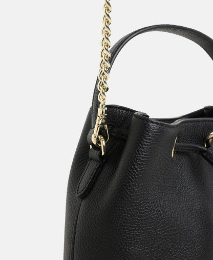 DKNY kožená hobo kabelka Černá 2