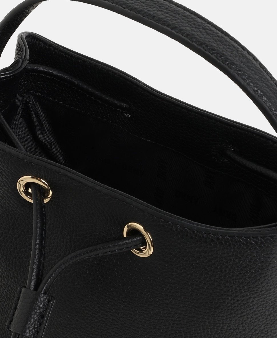 DKNY kožená hobo kabelka Černá 3