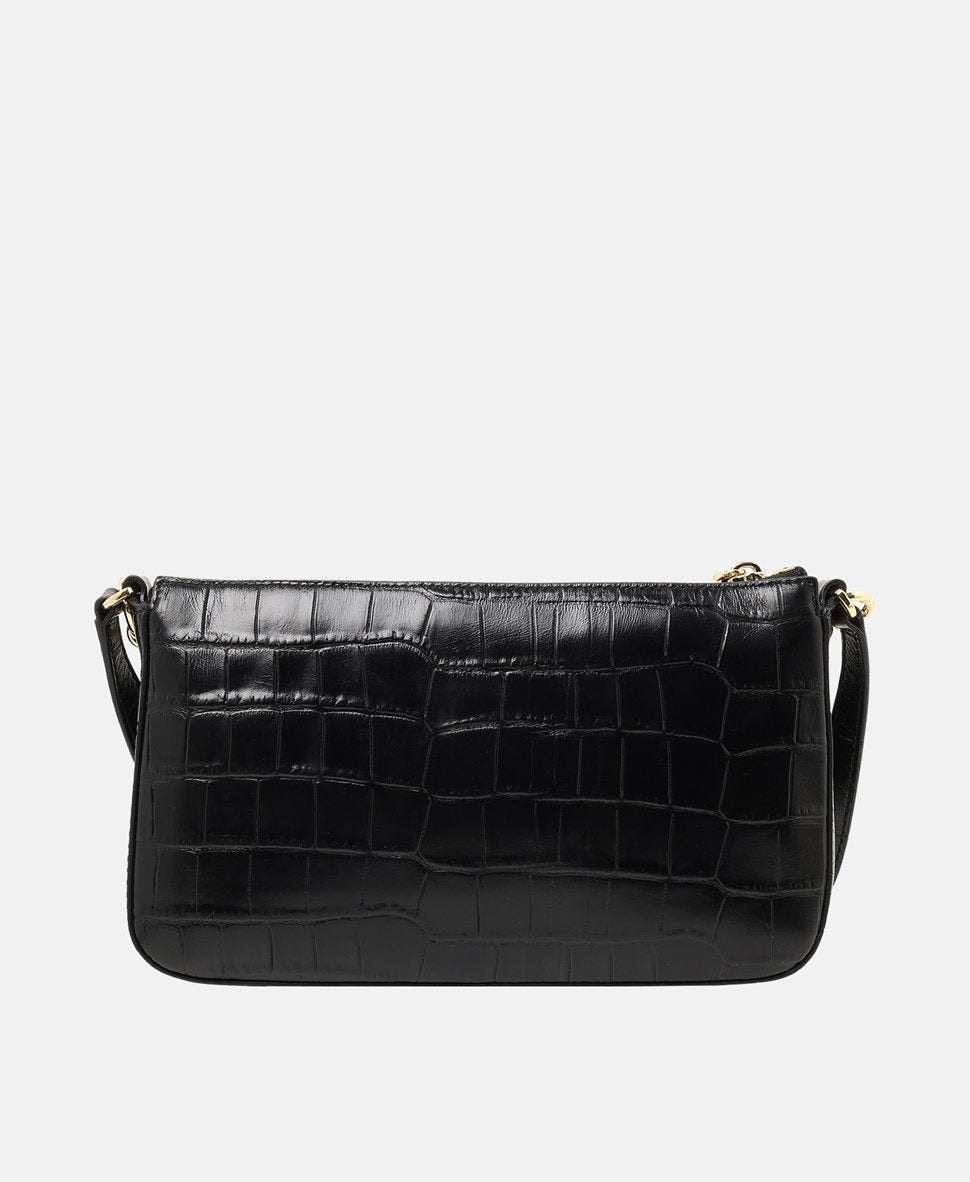 DKNY Kožená messenger taška Černá 4