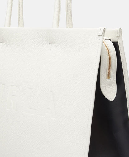 Furla kožená kabelka tote Bílá vlna 2