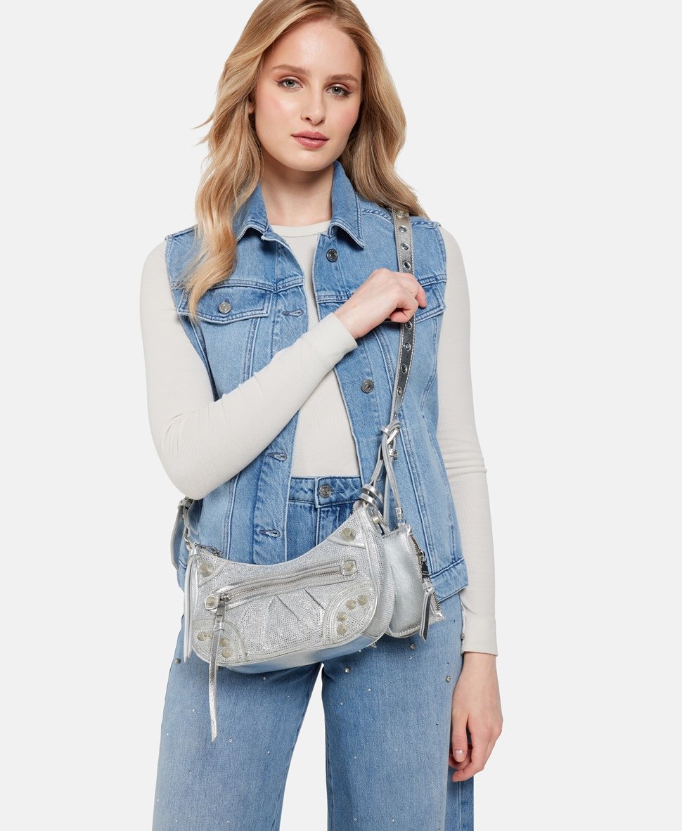 Steve Madden kabelka přes rameno Stříbrná 5