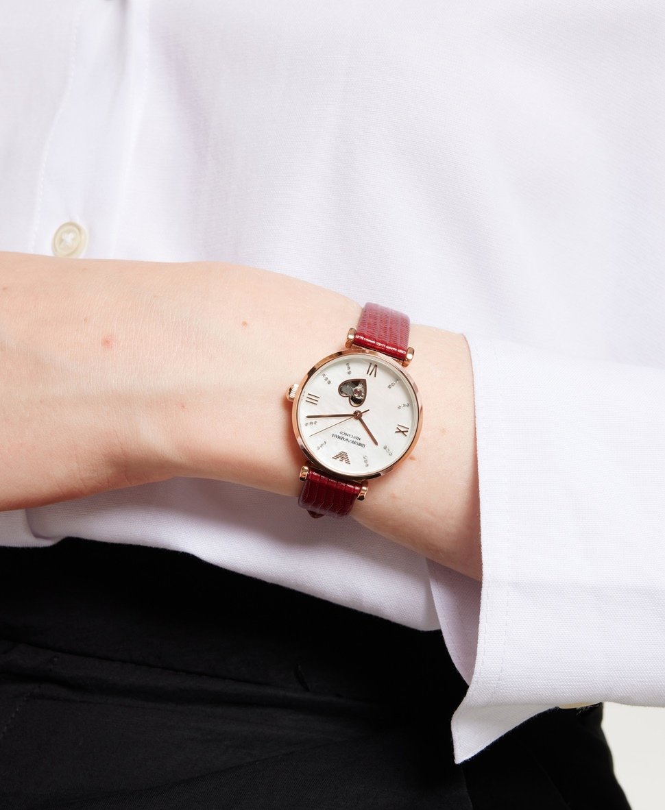 Emporio Armani hodinky Růžově zlatá 6