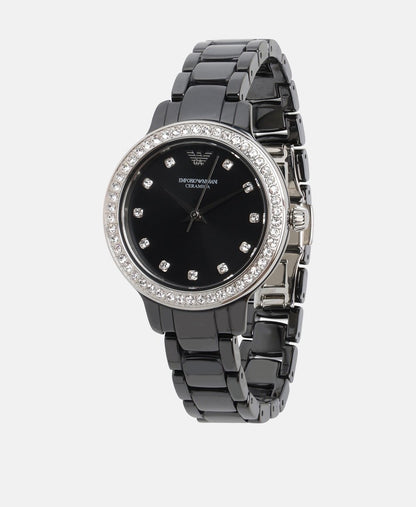 Emporio Armani hodinky Černá 1