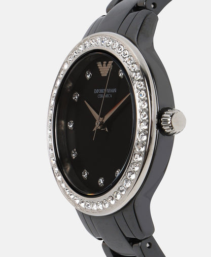 Emporio Armani hodinky Černá 2