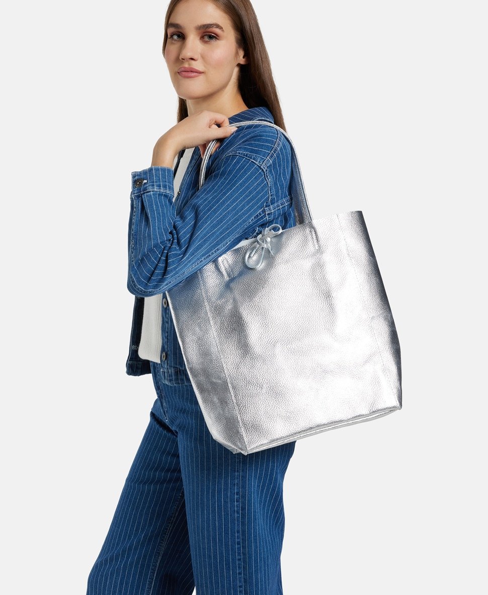 Santini Firenze kabelka tote Šedá 5