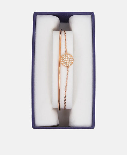 Swarovski náramek Růžově zlatá 3