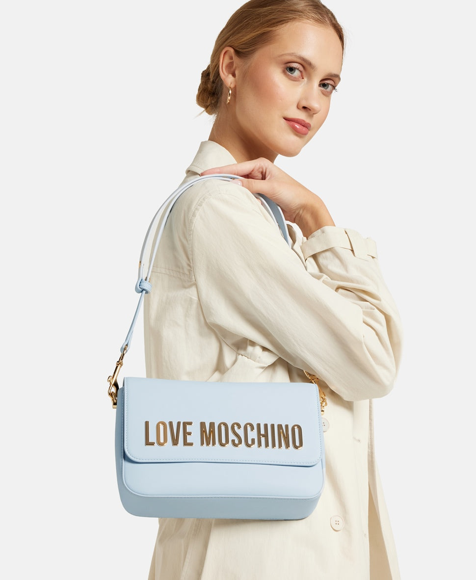 Love Moschino kabelka přes rameno Světle modrá 5