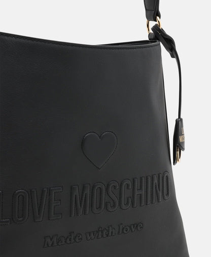 Love Moschino kožená kabelka tote Černá 2