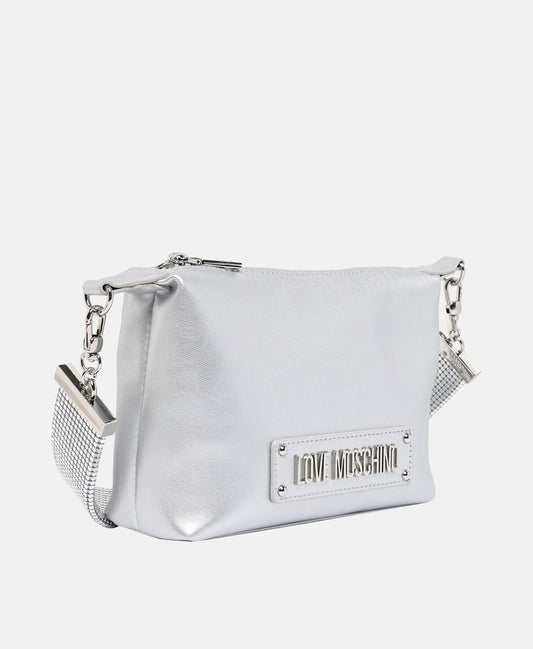 Love Moschino kabelka přes rameno Stříbrná 1