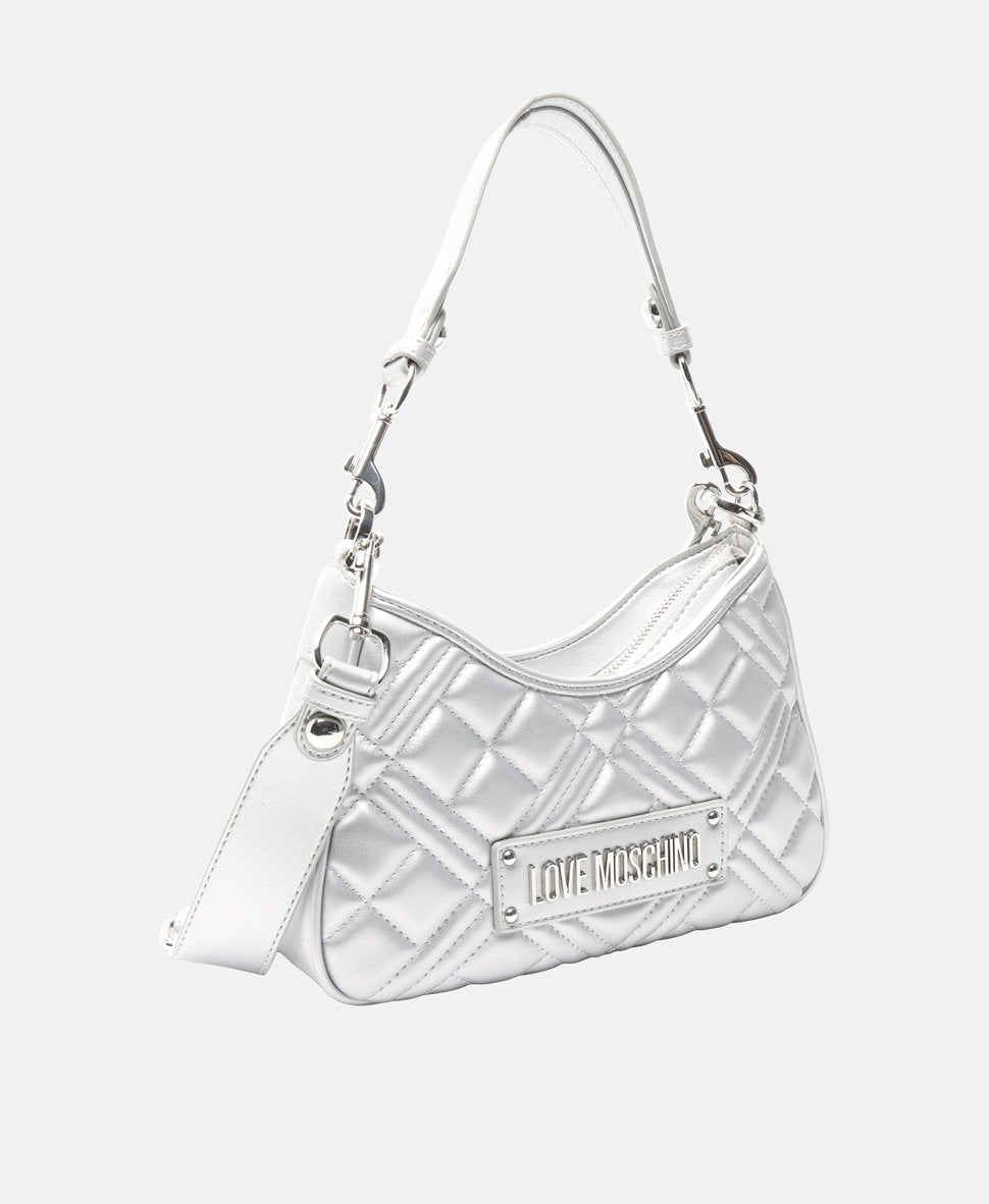 Love Moschino kabelka přes rameno Stříbrná 1