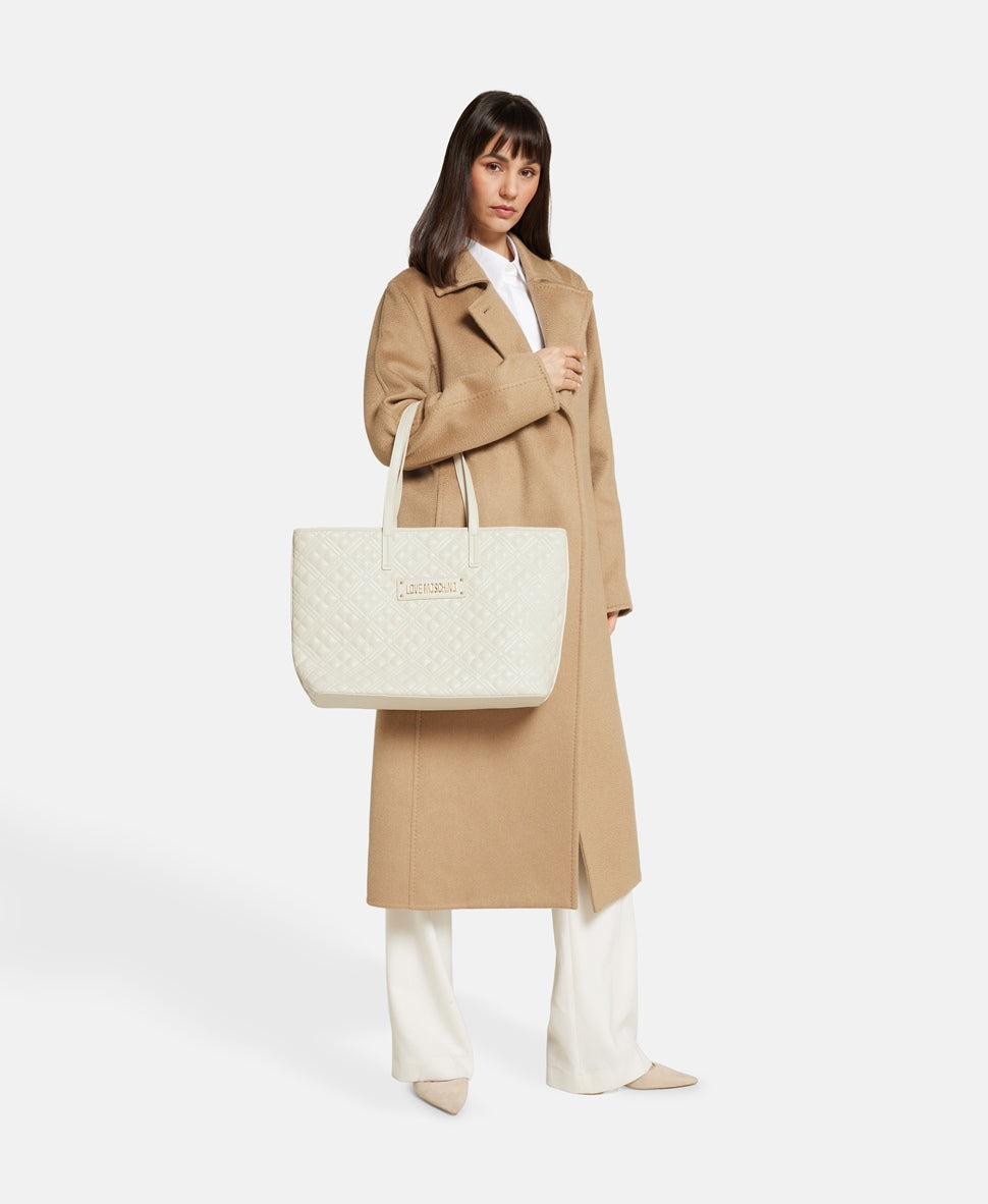 Love Moschino kabelka tote Ecru 5