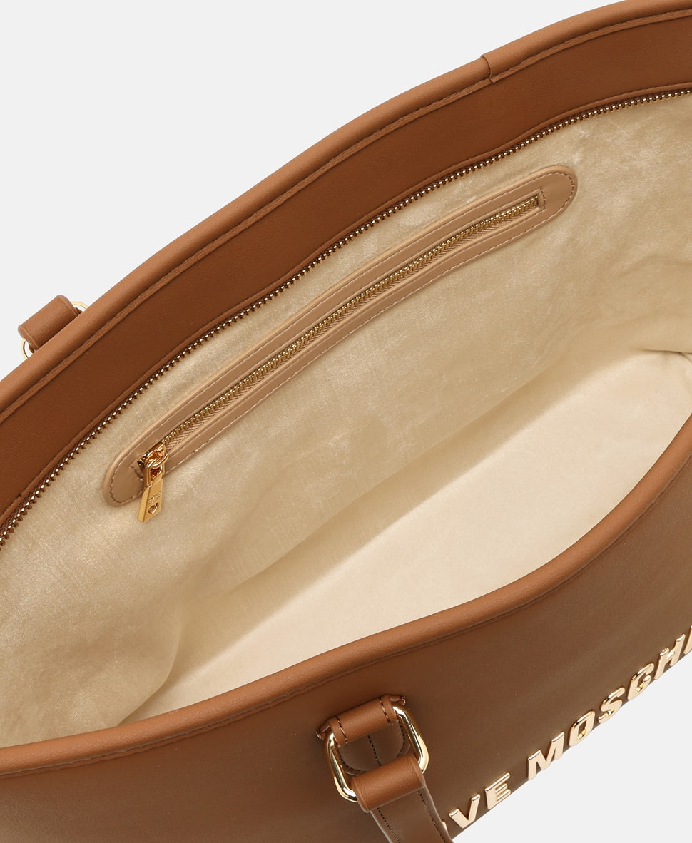 Love Moschino kabelka tote Camel 3