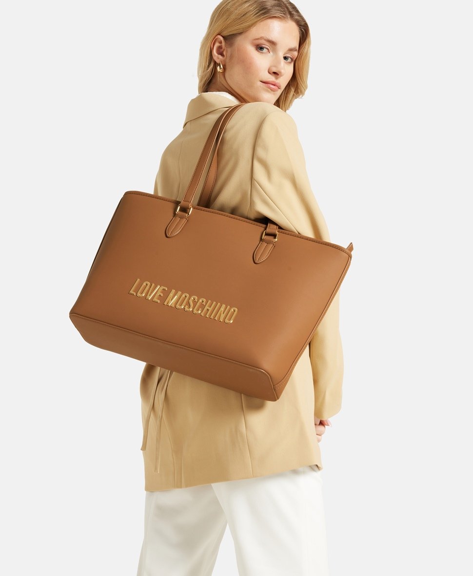 Love Moschino kabelka tote Camel 5
