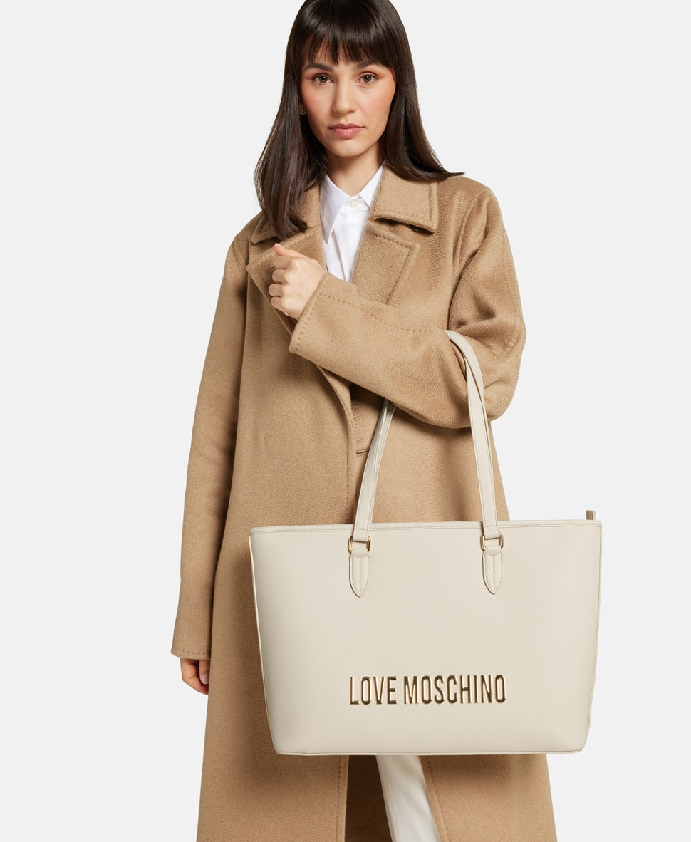 Love Moschino kabelka tote Ecru 5
