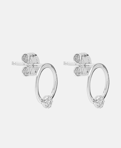 Atelier du Diamant diamantové puzetové náušnice Bílé zlato 1