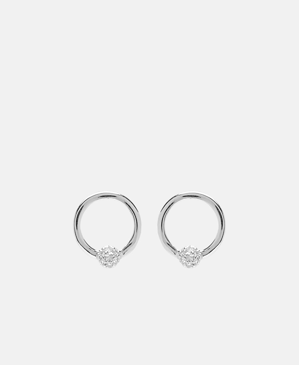 Atelier du Diamant diamantové puzetové náušnice Bílé zlato 2