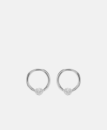 Atelier du Diamant diamantové puzetové náušnice Bílé zlato 2