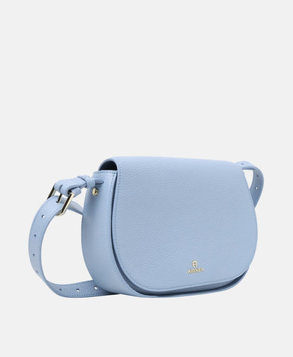 Aigner Kožená messenger taška Modrá 1