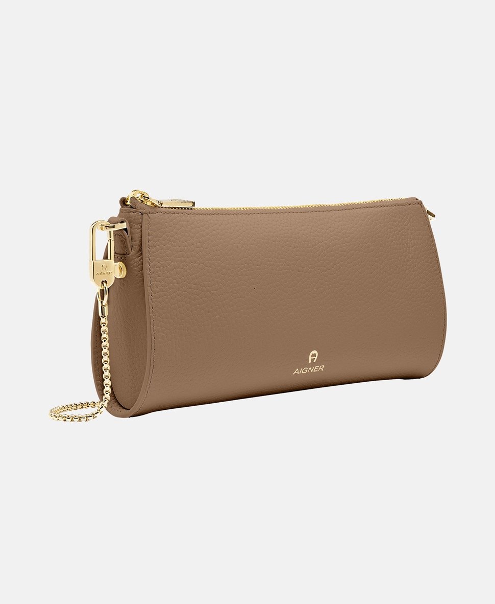 Aigner Kožená messenger taška Béžová 3