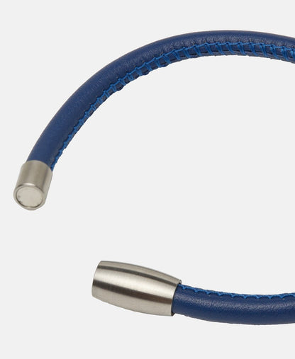 Lawrence Grey Jewelry kožený náramek Stříbrná 2
