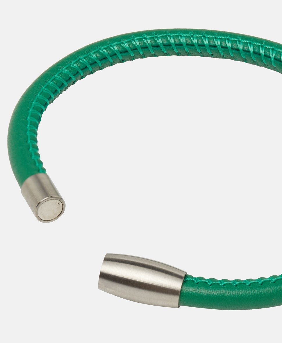 Lawrence Grey Jewelry kožený náramek Stříbrná 2